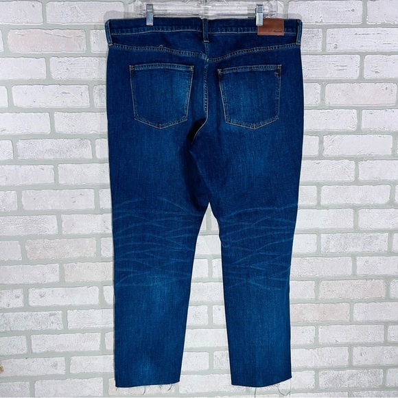 Madewell The Slim Boyjean Raw Hem Edition Creston Wash Size 32 - Picture 7 of 13